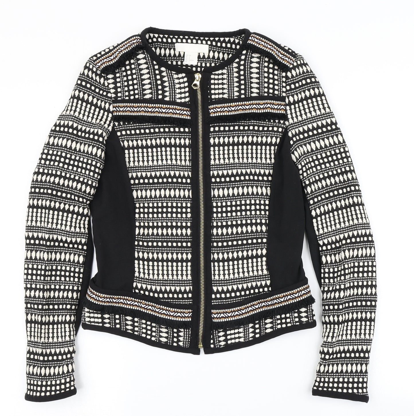 H&M Womens Multicoloured Argyle/Diamond  Jacket  Size 36