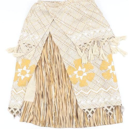 Disney Girls Beige Floral  Skater Skirt Size 7-8 Years - Disney Costume
