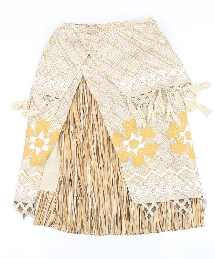 Disney Girls Beige Floral  Skater Skirt Size 7-8 Years - Disney Costume