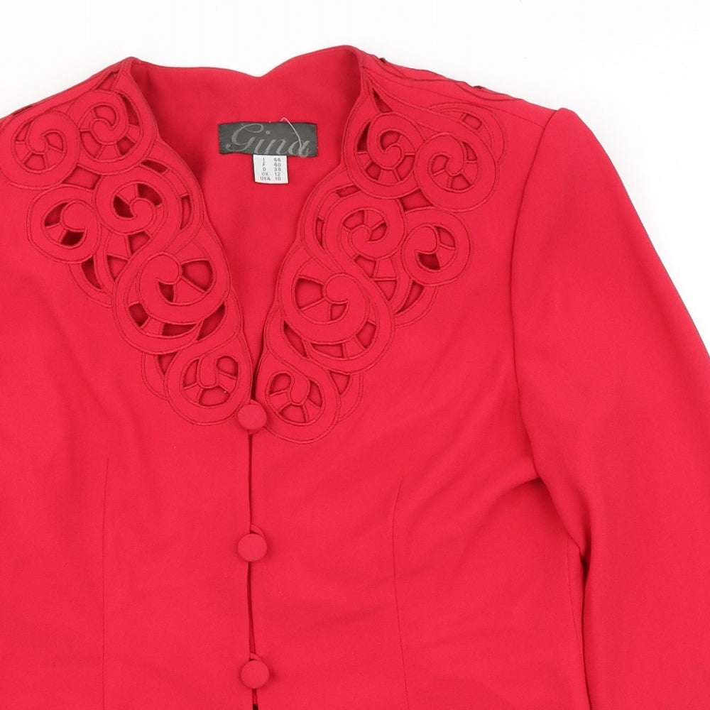 Gina Womens Red   Jacket  Size 12