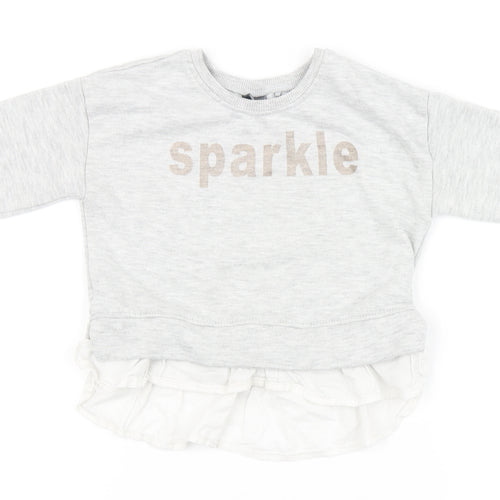 NEXT Girls Grey   Pullover Jumper Size 2-3 Years