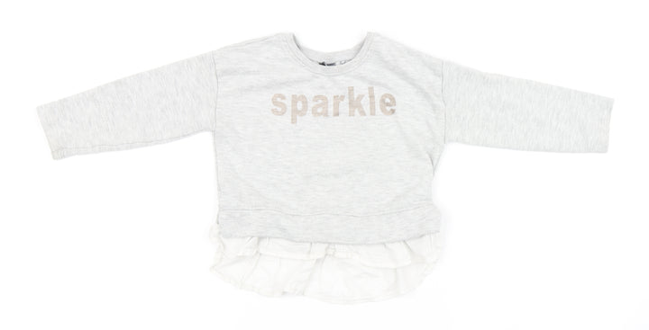 NEXT Girls Grey   Pullover Jumper Size 2-3 Years