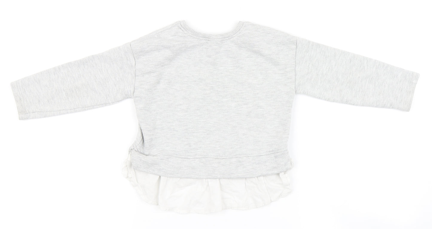 NEXT Girls Grey   Pullover Jumper Size 2-3 Years