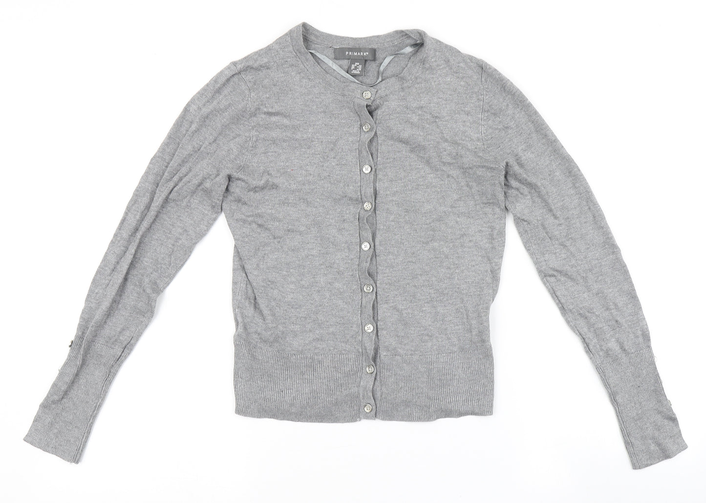 Primark Womens Grey   Cardigan Jumper Size 2XS