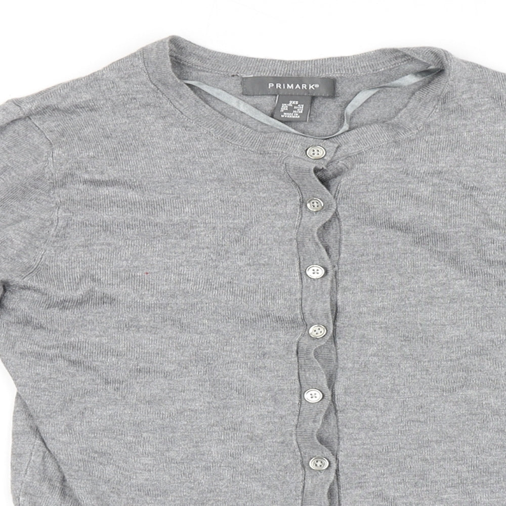 Primark Womens Grey   Cardigan Jumper Size 2XS