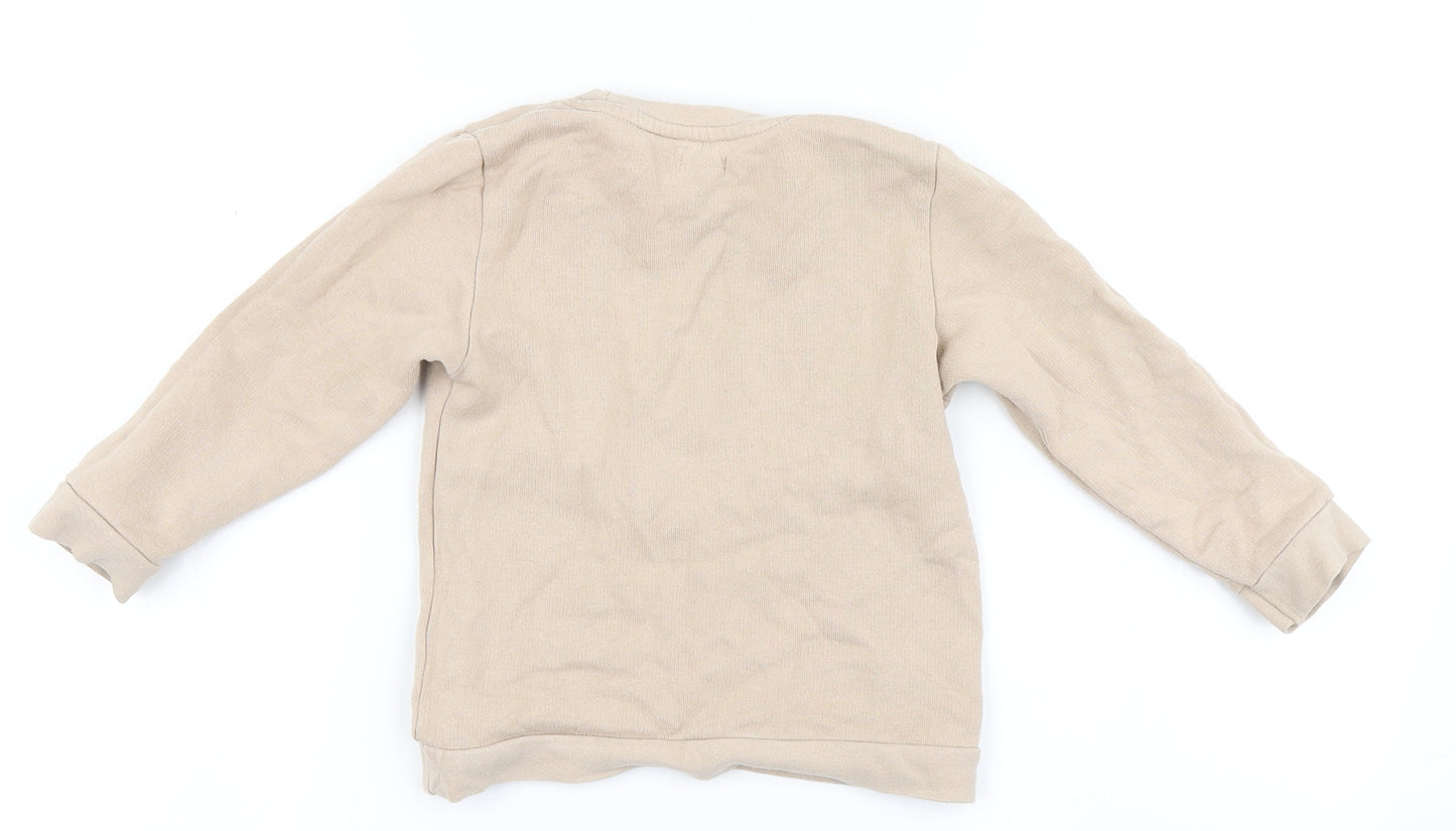 River Isand Boys Beige   Pullover Sweatshirt Size 2-3 Years