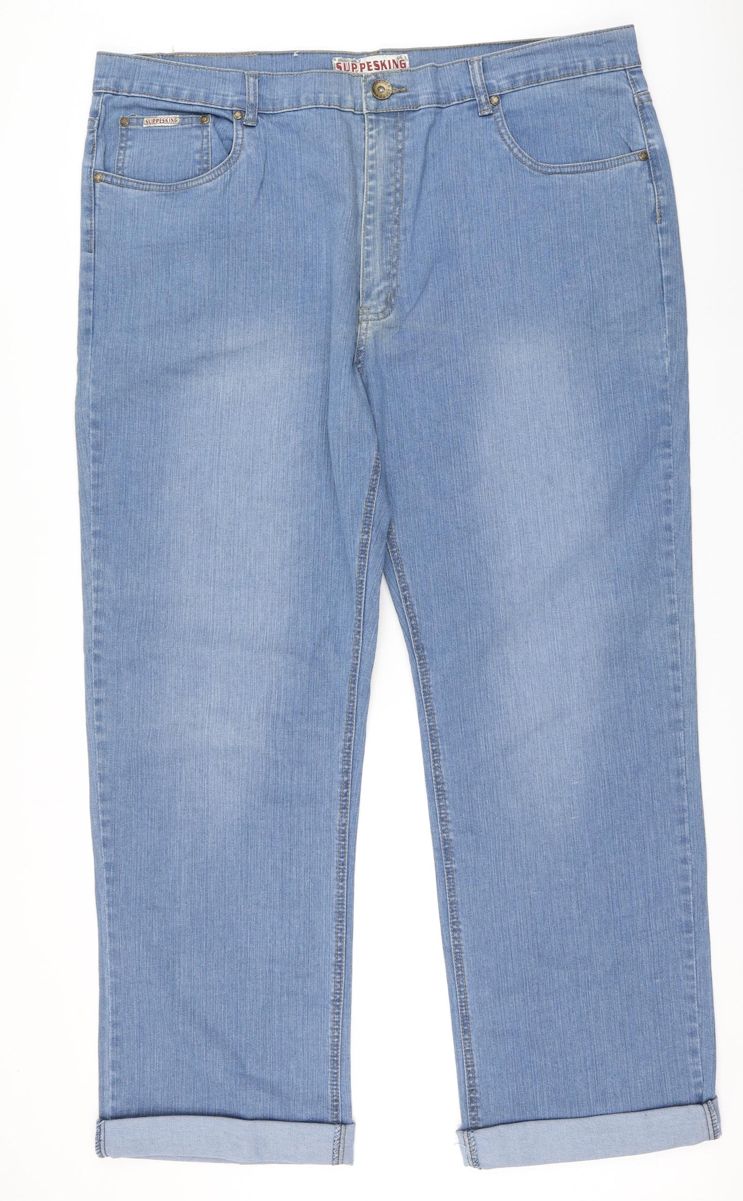 suppesking Mens Blue   Wide-Leg Jeans Size 43 in L31 in