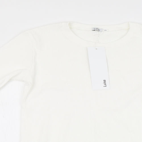 luise Womens White   Pullover Jumper Size 2