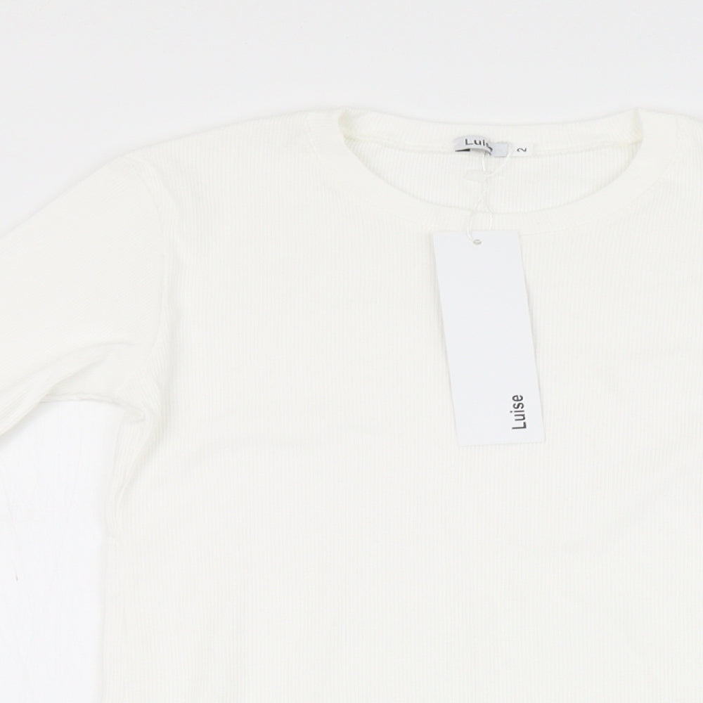 luise Womens White   Pullover Jumper Size 2