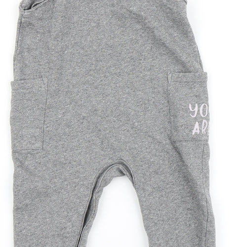 Disney Baby Boys Grey   Babygrow One-Piece Size 12-18 Months  - Winnie the Pooh