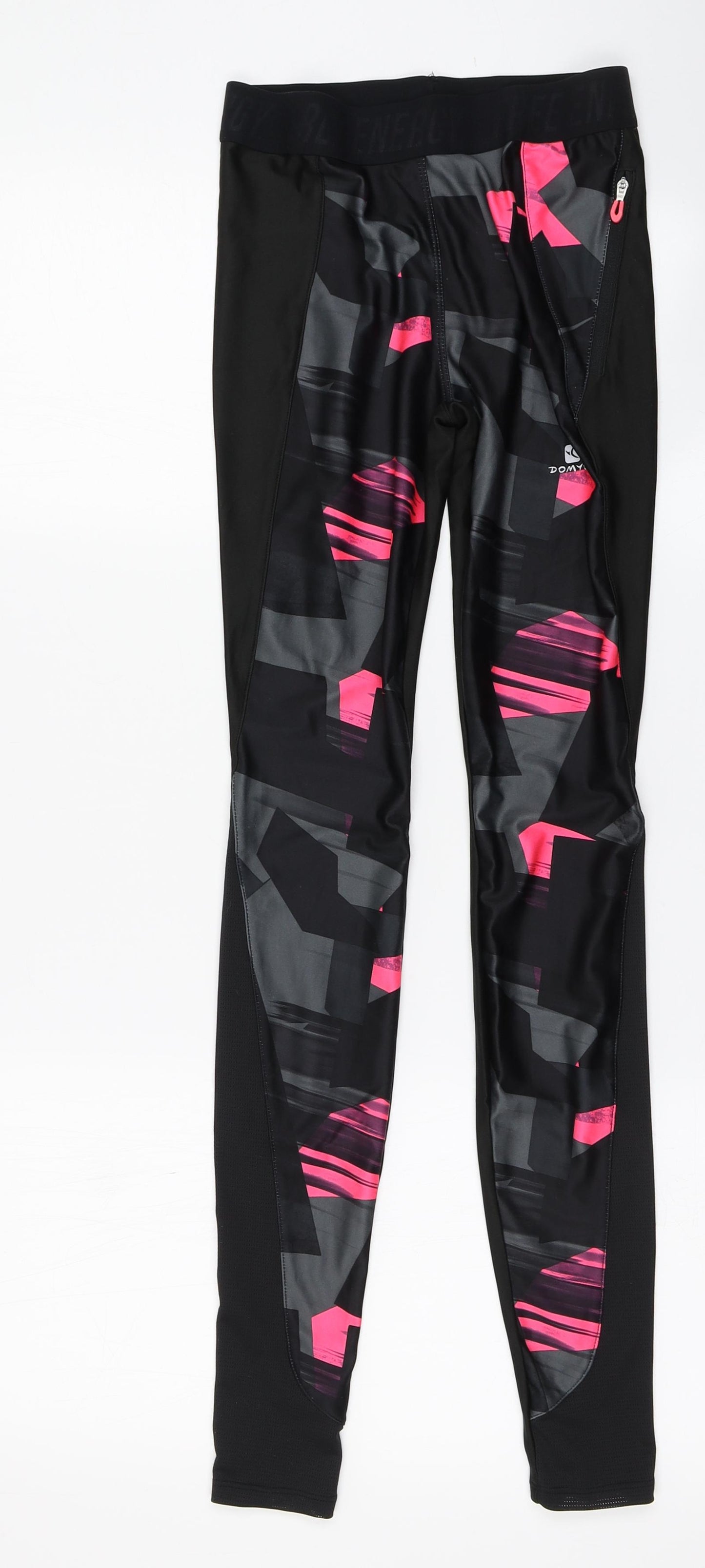 DECATHLON Womens Black Argyle/Diamond  Jogger Leggings Size XS