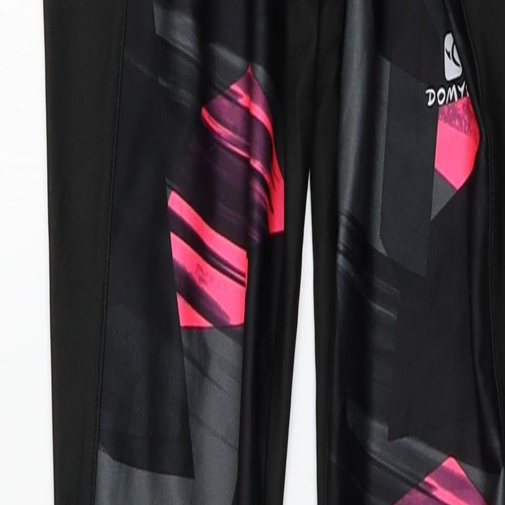 DECATHLON Womens Black Argyle/Diamond  Jogger Leggings Size XS