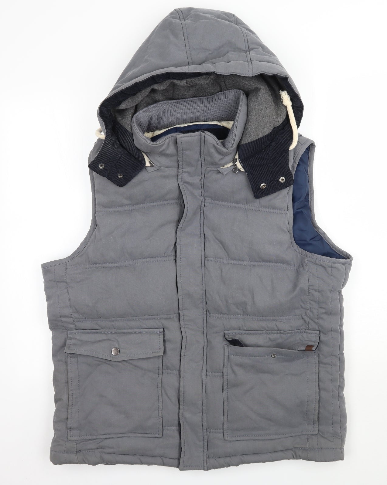 River Island Mens Grey   Gilet Coat Size XL