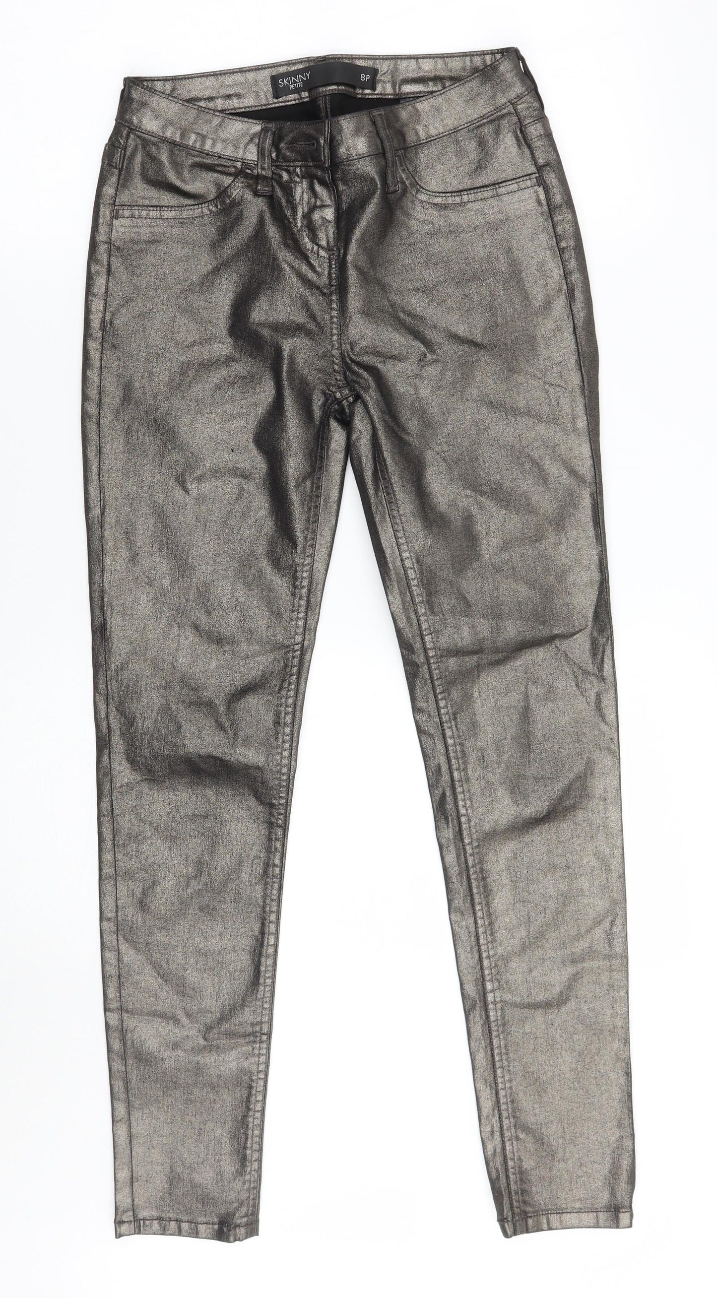 NEXT Womens Gold   Skinny Jeans Size 8 L27 in