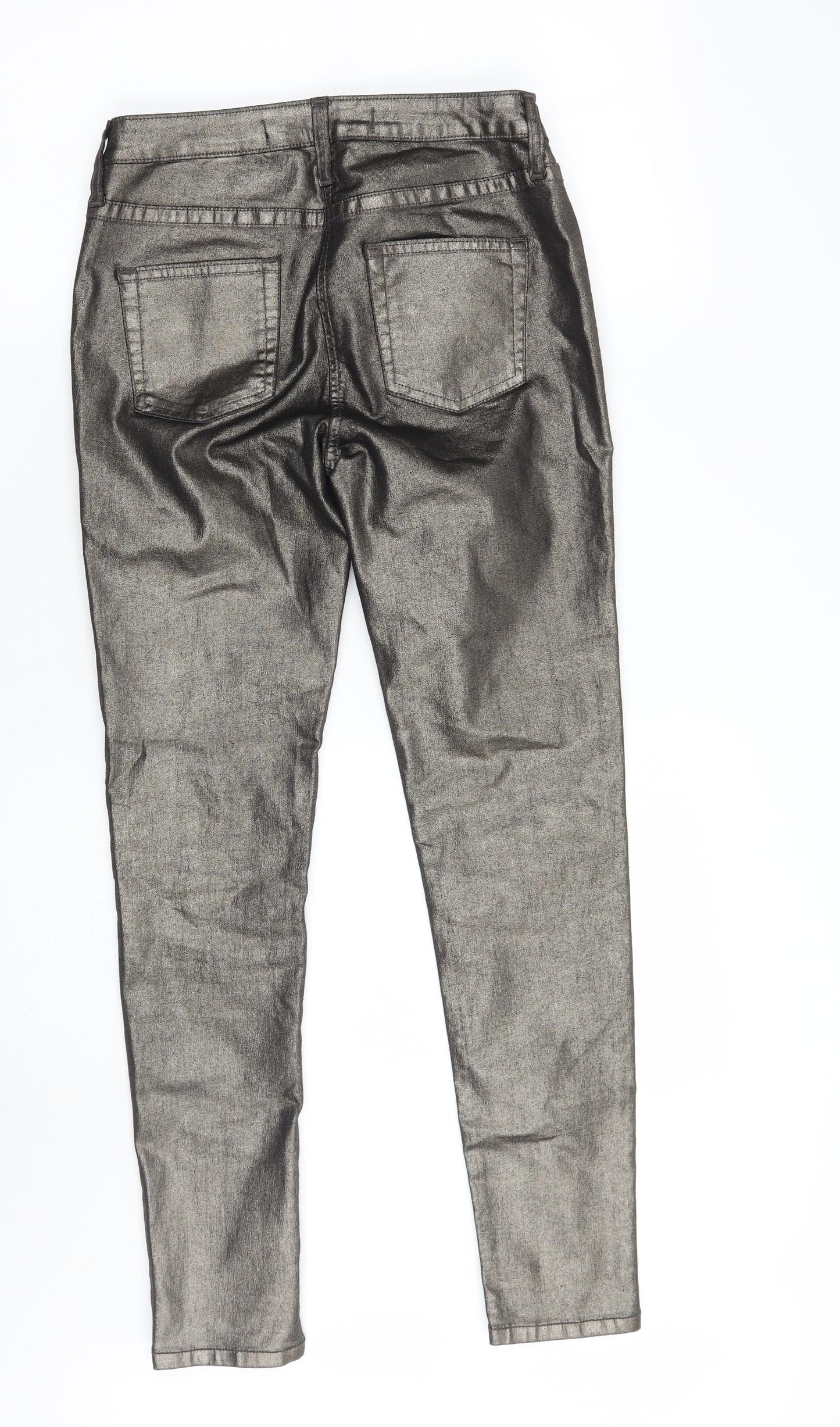 NEXT Womens Gold   Skinny Jeans Size 8 L27 in