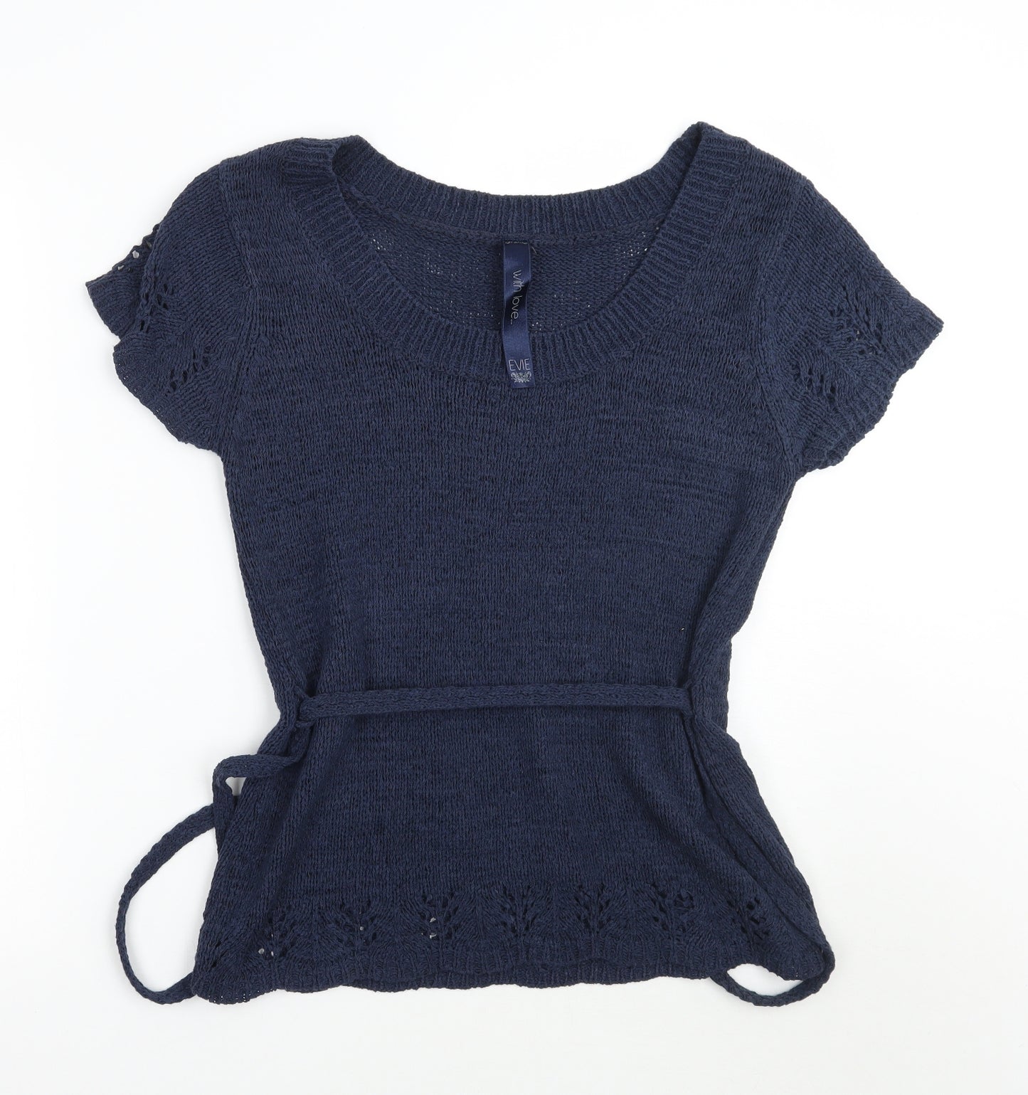 Evie Womens Blue   Basic T-Shirt Size 16