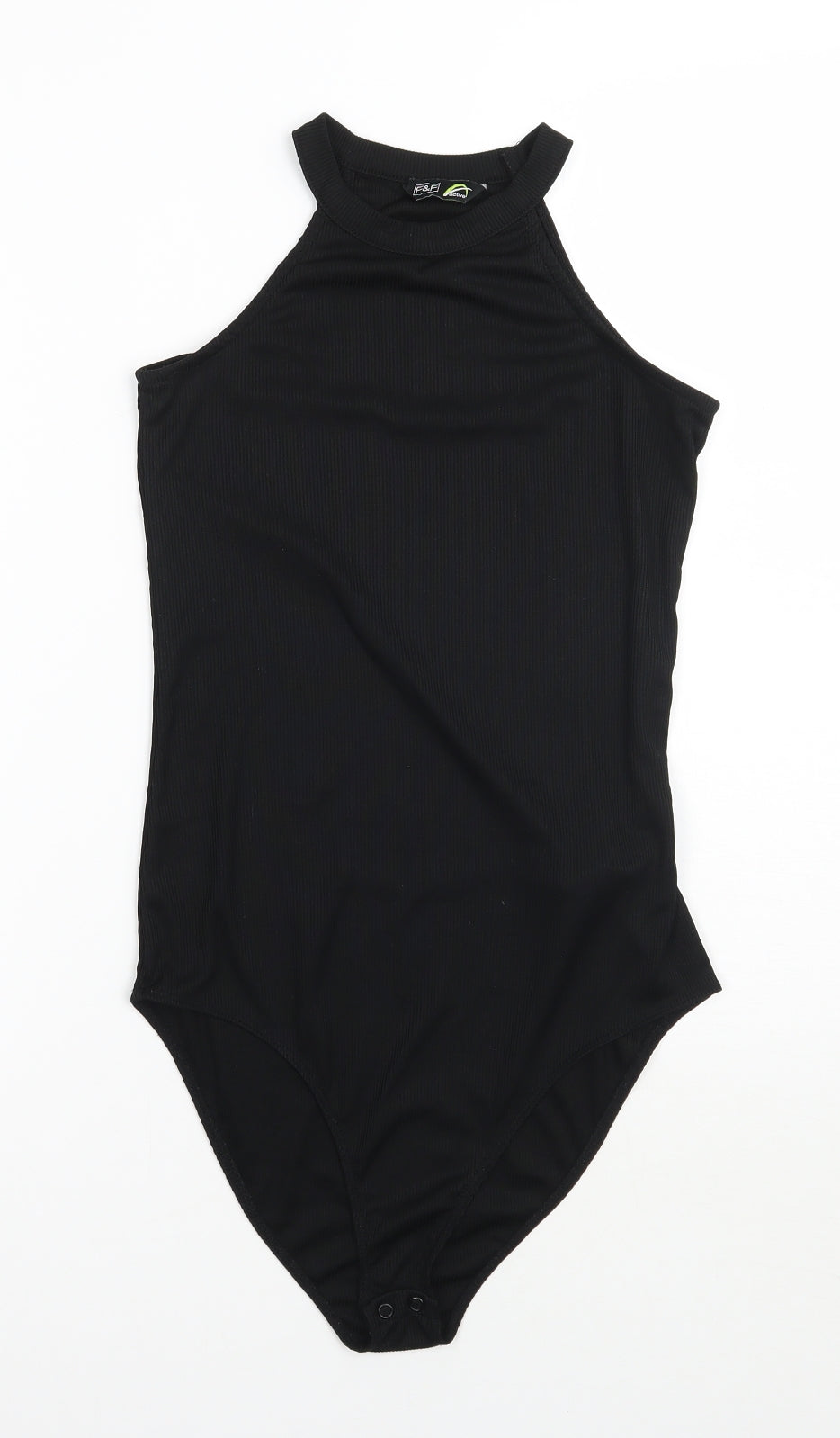 F&F Womens Black   Bodysuit One-Piece Size 10