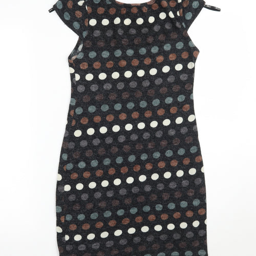 Rage Womens Black Polka Dot  Jumper Dress  Size 8