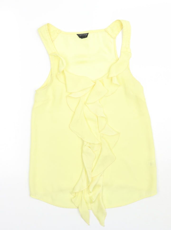 Topshop Womens Yellow   Basic Tank Size 6
