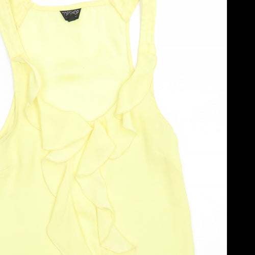 Topshop Womens Yellow   Basic Tank Size 6