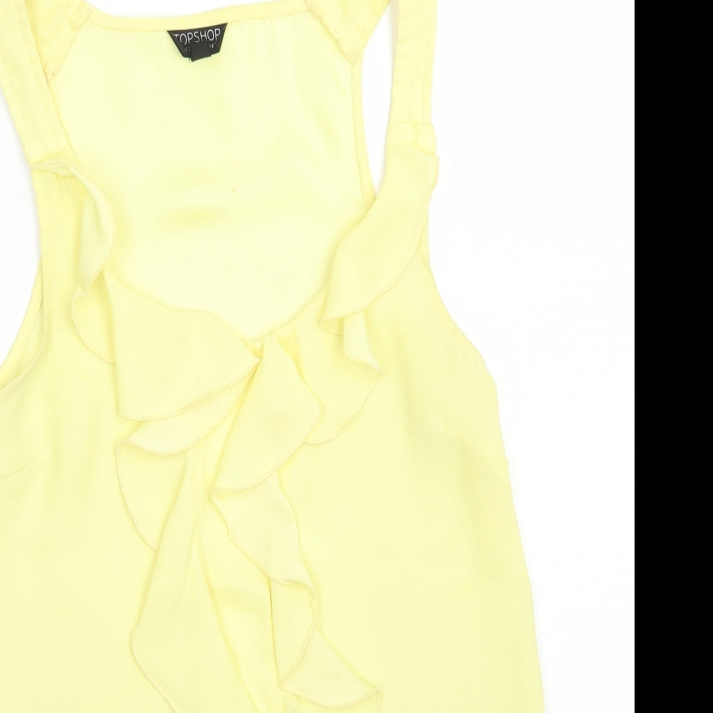 Topshop Womens Yellow   Basic Tank Size 6