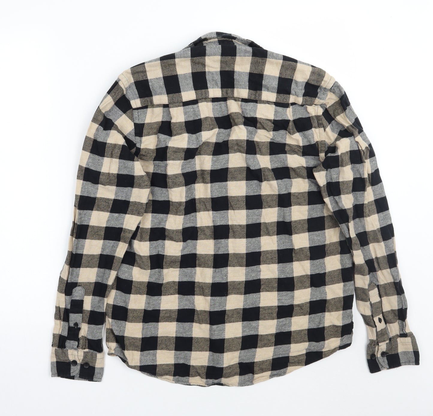 Cedar Wood State Mens Beige Check   Button-Up Size M