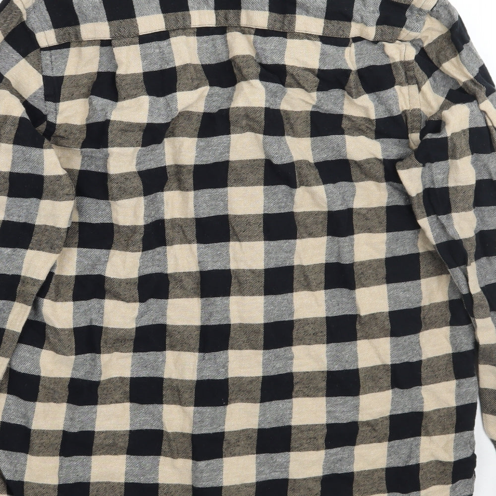 Cedar Wood State Mens Beige Check   Button-Up Size M