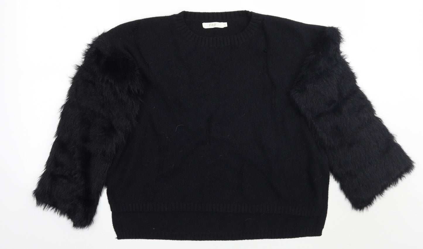 F&P Womens Black   Pullover Jumper Size L