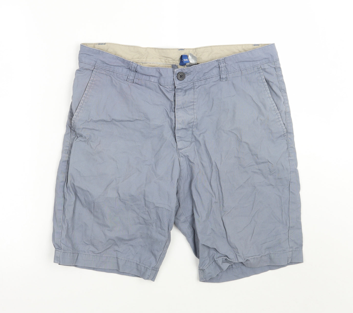 H&M Mens Blue   Chino Shorts Size 32