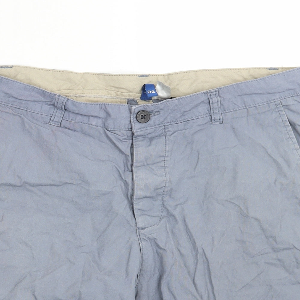 H&M Mens Blue   Chino Shorts Size 32