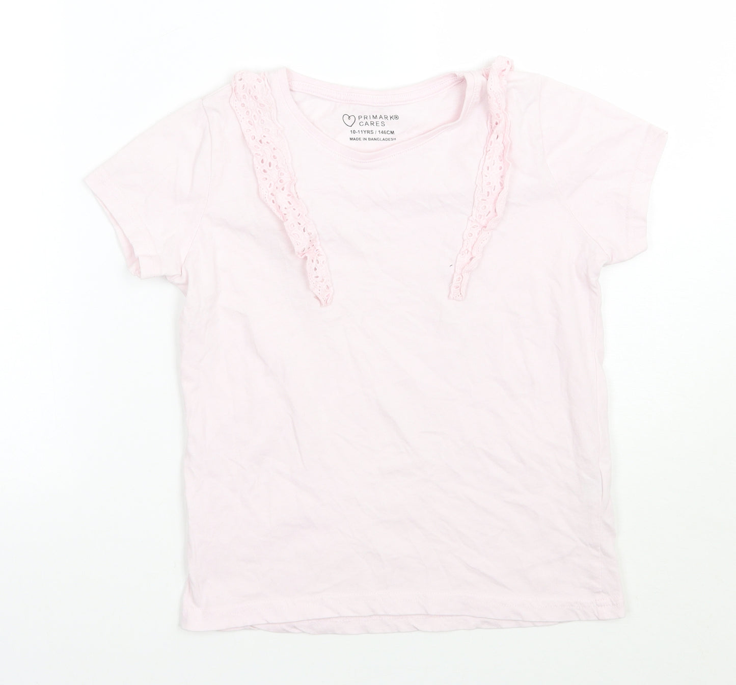 Primark Girls Pink   Basic T-Shirt Size 10-11 Years