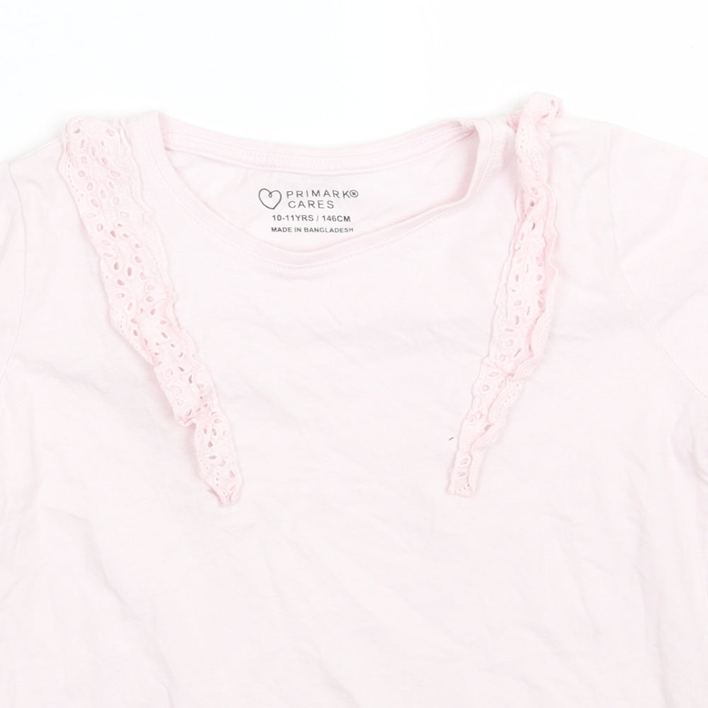 Primark Girls Pink   Basic T-Shirt Size 10-11 Years