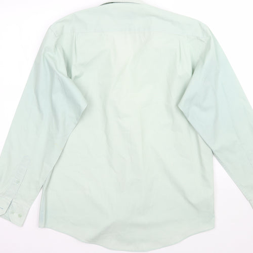 Zantos Mens Green    Button-Up Size 15.5