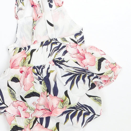 Patpat Girls White Floral  Babygrow One-Piece Size 3-6 Months