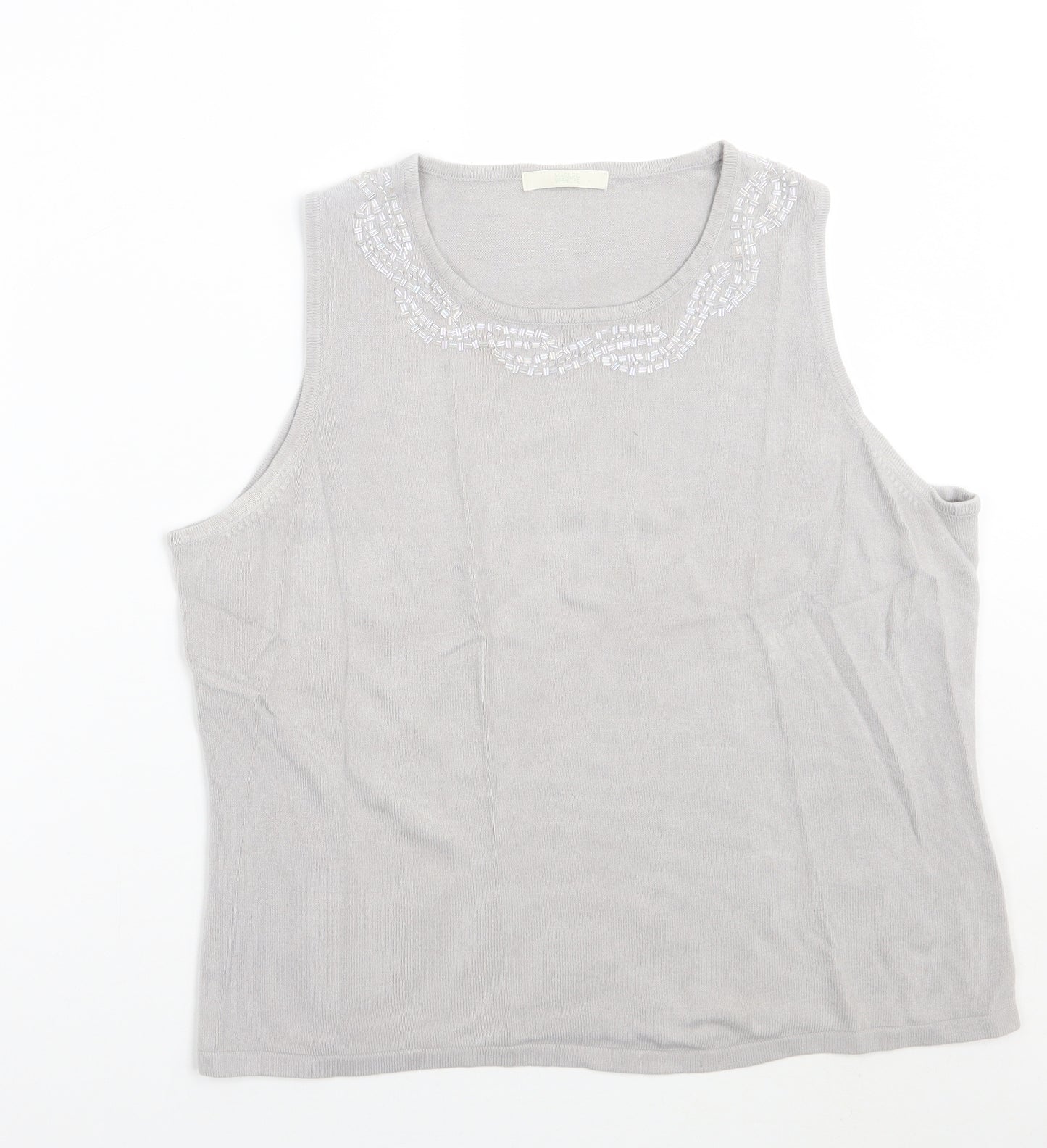 Marks and Spencer Womens Grey   Basic Tank Size 20