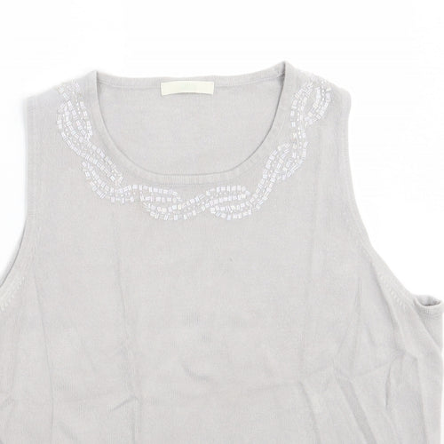 Marks and Spencer Womens Grey   Basic Tank Size 20