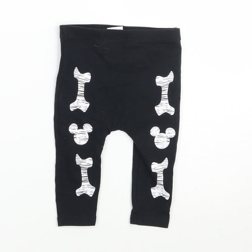F&F Girls Black   Capri Leggings Size 6-9 Months  - Disney