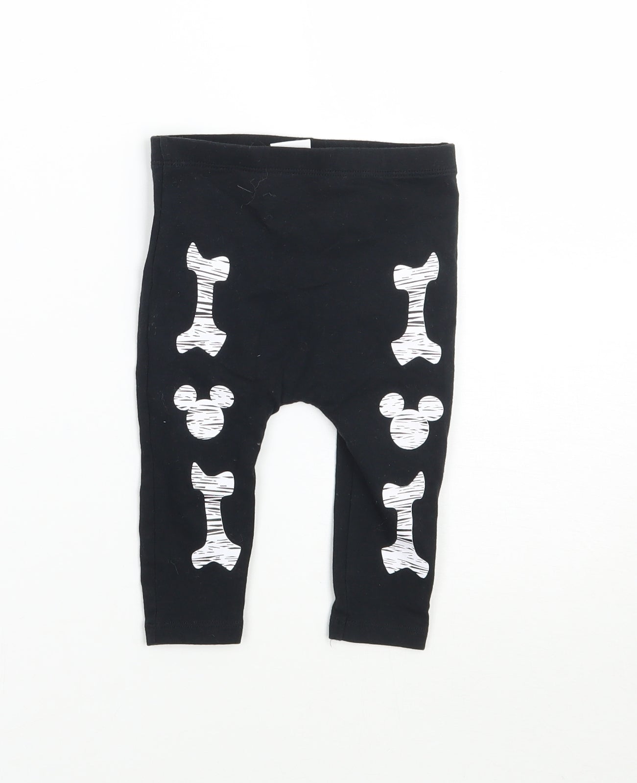 F&F Girls Black   Capri Leggings Size 6-9 Months  - Disney