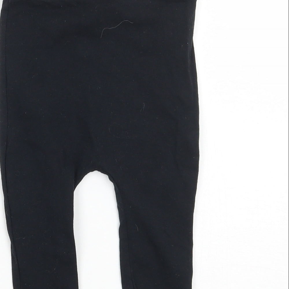 F&F Girls Black   Capri Leggings Size 6-9 Months  - Disney