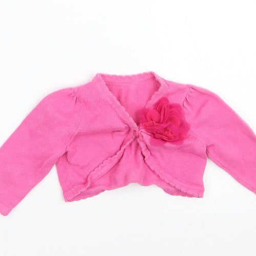Matalan Girls Pink   Cardigan Jumper Size 3-6 Months