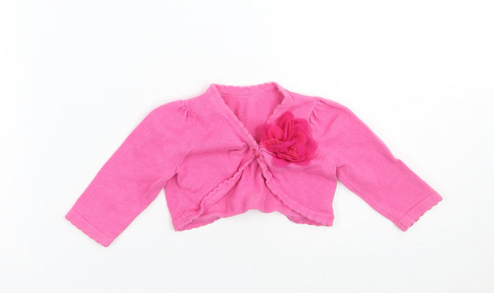 Matalan Girls Pink   Cardigan Jumper Size 3-6 Months