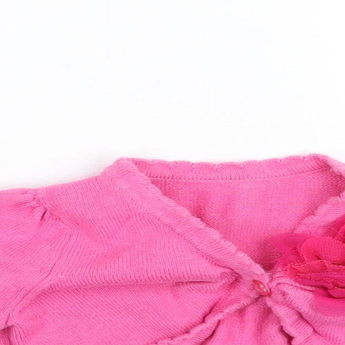 Matalan Girls Pink   Cardigan Jumper Size 3-6 Months