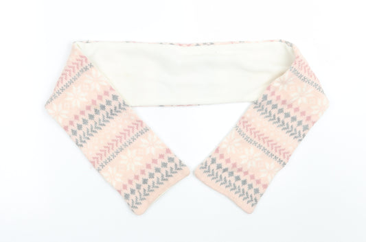 Preworn Girls Pink Fair Isle  Scarf Scarves & Wraps One Size