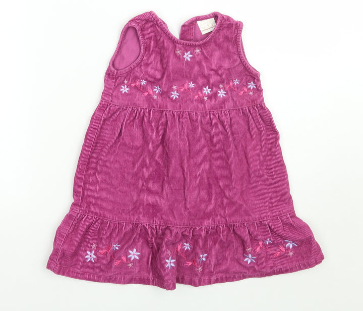 Morris mouse Girls Purple Floral A-Line Size 12-18 Months