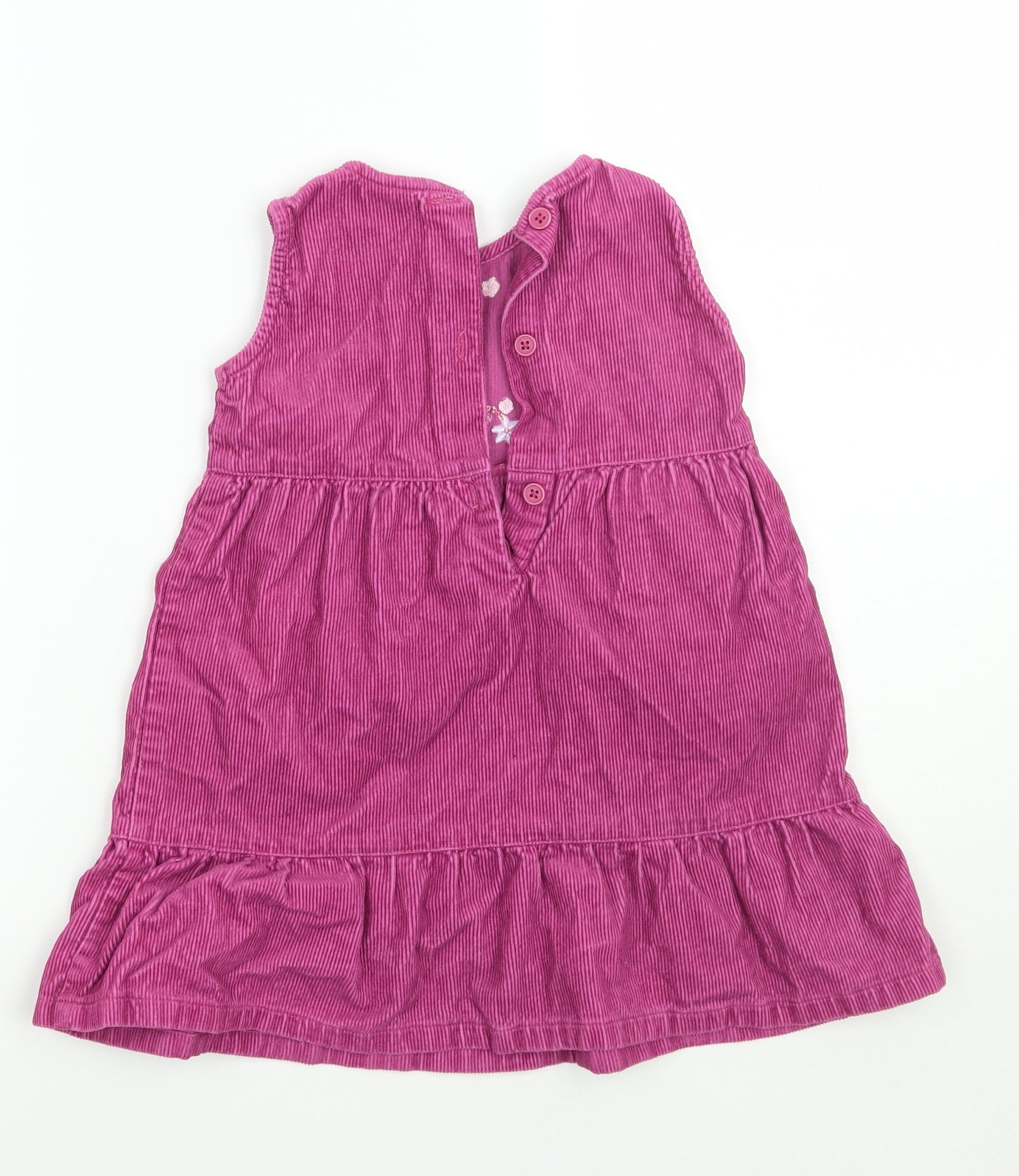 Morris mouse Girls Purple Floral  A-Line  Size 12-18 Months