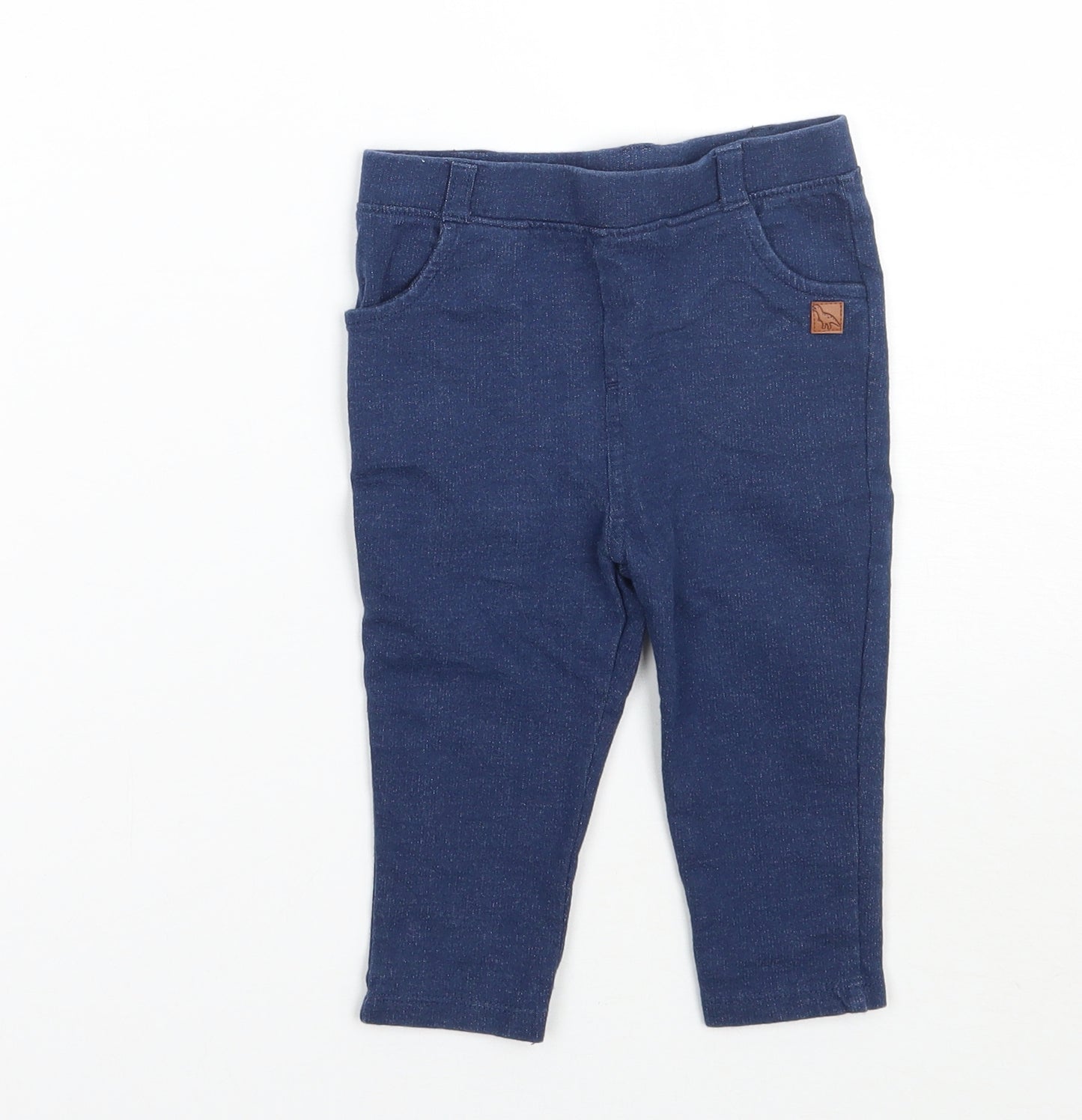 John Lewis Girls Blue   Capri Trousers Size 9-12 Months