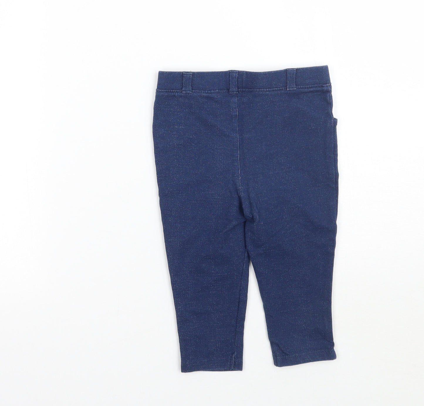 John Lewis Girls Blue   Capri Trousers Size 9-12 Months