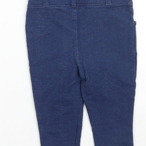 John Lewis Girls Blue   Capri Trousers Size 9-12 Months