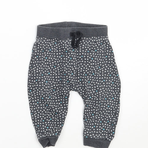 George Girls Grey Geometric  Sweatpants Trousers Size 6-9 Months