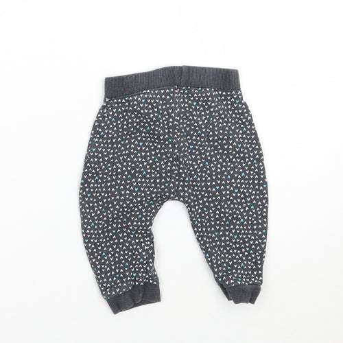 George Girls Grey Geometric  Sweatpants Trousers Size 6-9 Months